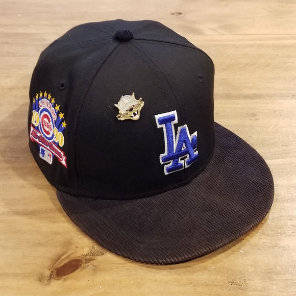 New Era Other - Los Angeles Dodgers Hat New Era 7 1/8 Fitted Black Brown Corduroy Bill All Star